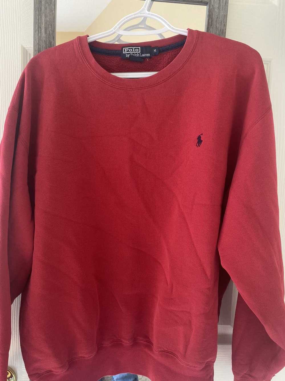 Polo Ralph Lauren × Vintage Red polo sweatshirt - image 1