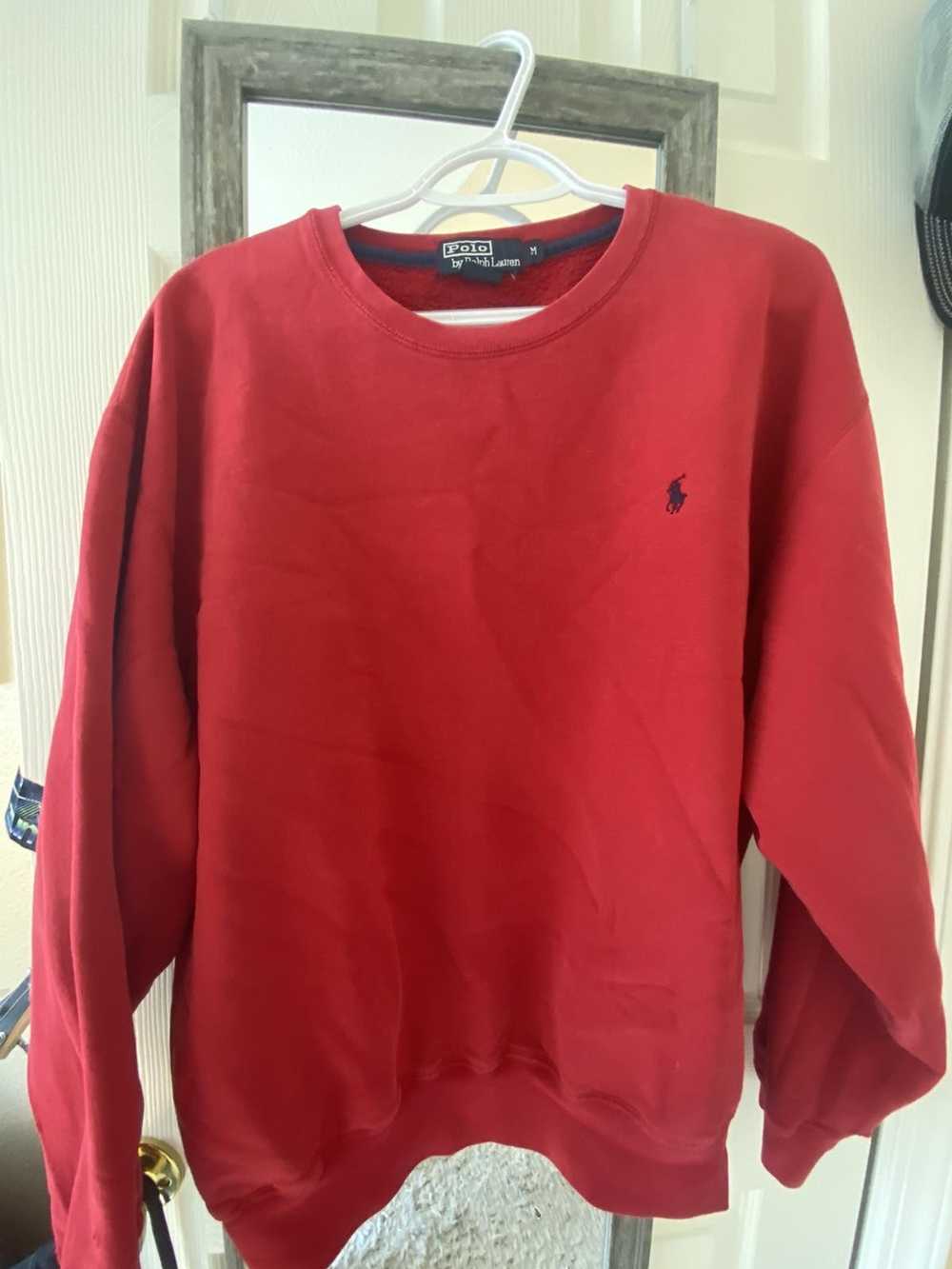 Polo Ralph Lauren × Vintage Red polo sweatshirt - image 3