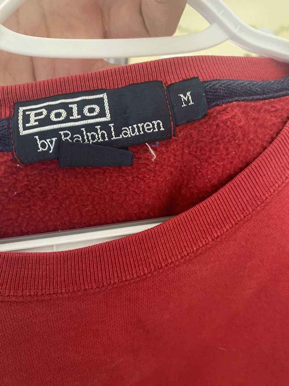 Polo Ralph Lauren × Vintage Red polo sweatshirt - image 6