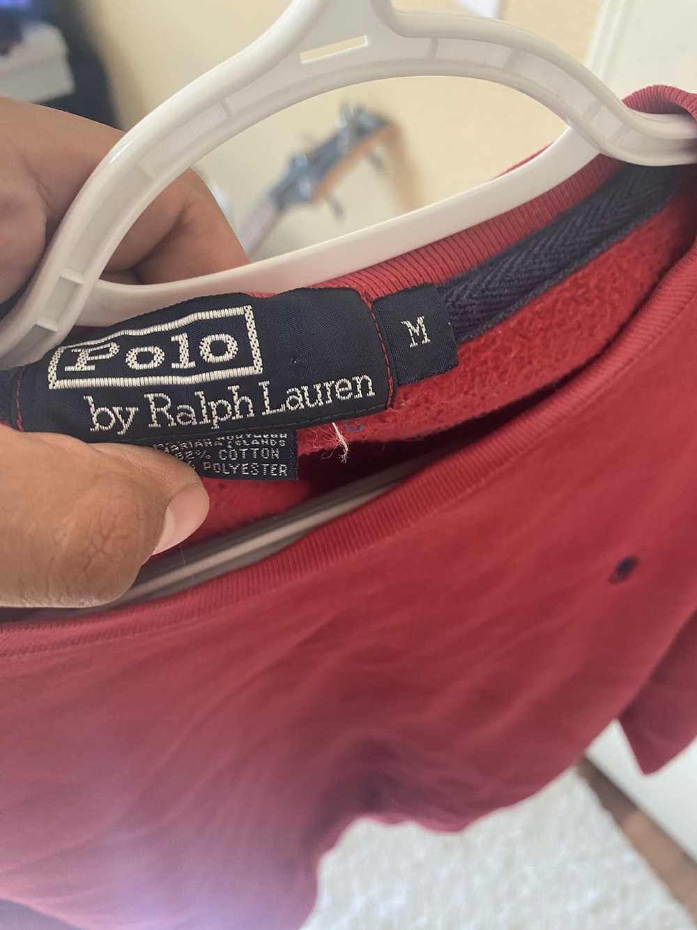 Polo Ralph Lauren × Vintage Red polo sweatshirt - image 7