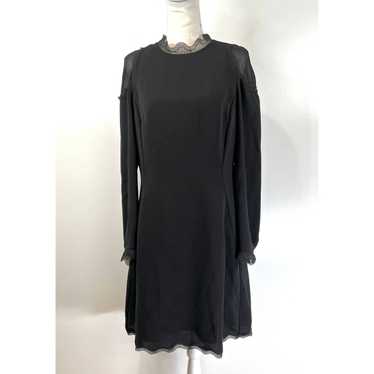 Reiss Reiss Ludervine Lace Detail Mini Dress Black