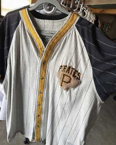 Vintage Starter Pittsburgh Pirates Men L Jersey Color Block Embroidered MLB  EUC