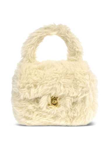 CHANEL Pre-Owned 1992 mini fur tote bag - White - image 1