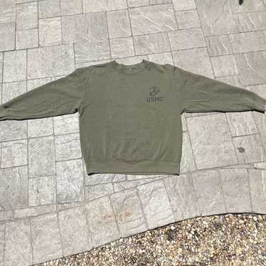 Usmc Vintage Green USMC Crewneck - image 1