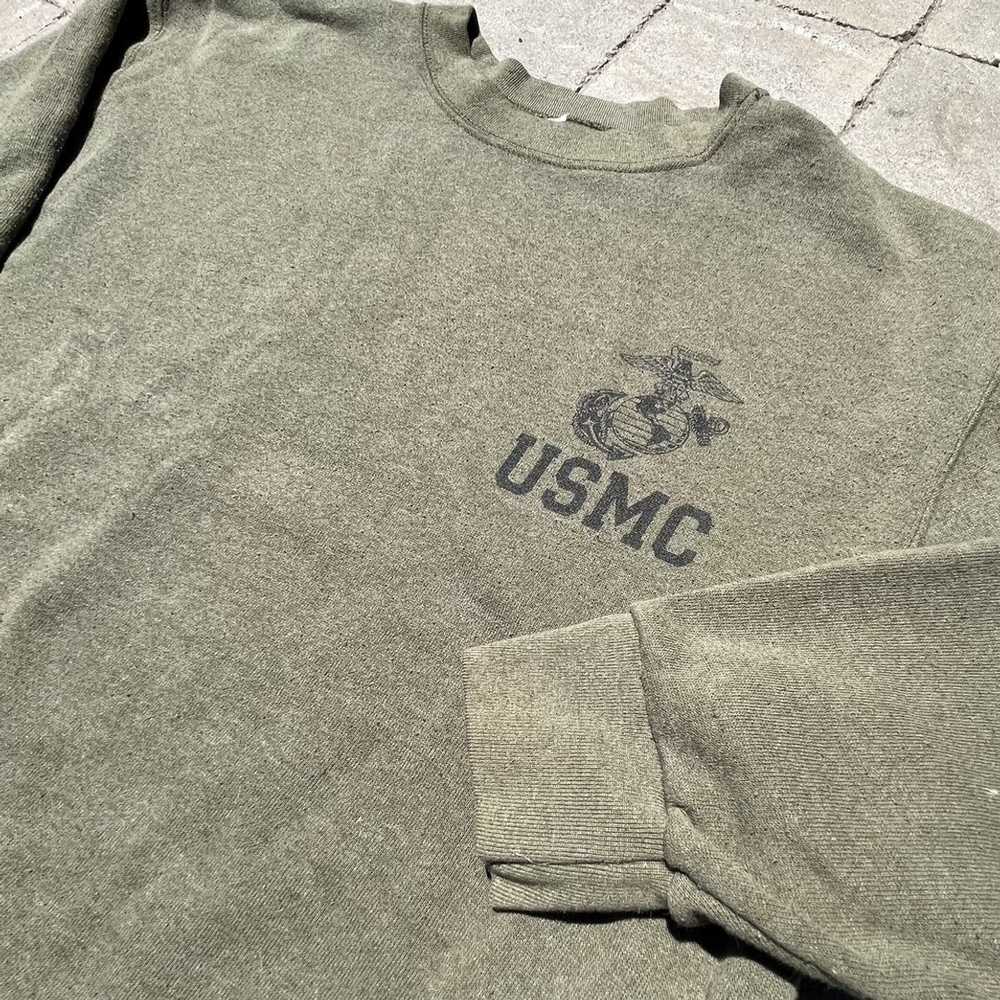 Usmc Vintage Green USMC Crewneck - image 4