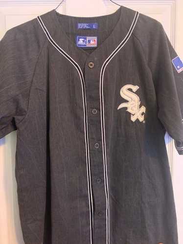 Vintage 90s Starter Chicago White Sox Pinstripe Baseball Jersey Medium RARE  MLB