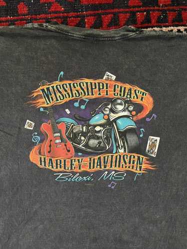 Vintage Harley Davidson Motorcycles 2012 Eagle Pirate Biloxi MS Black  T-Shirt XL