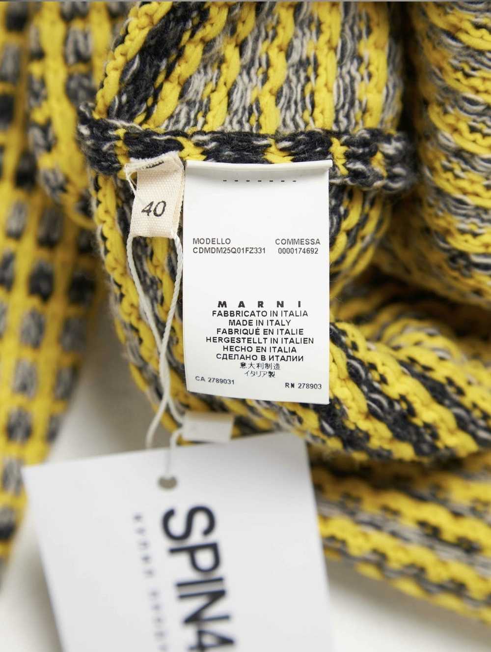 Marni Yellow And Gray Button Woolen Cashmere Card… - image 3