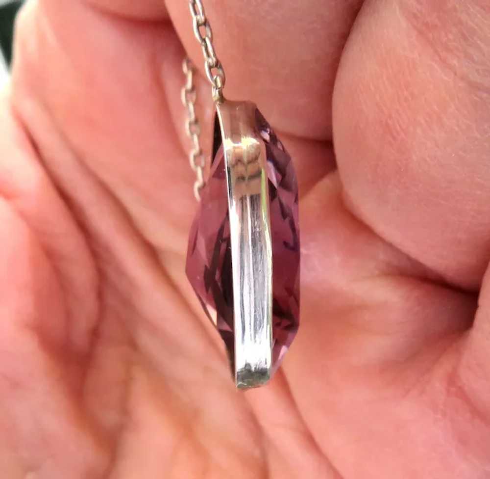 Art Deco Amethyst.Sterling Necklace - image 3