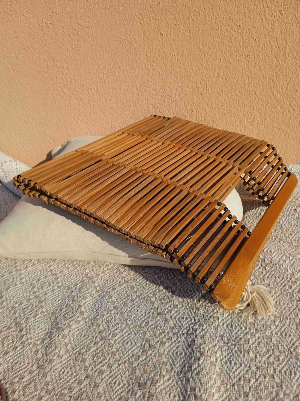 wooden handbag - Openwork handbag, made entirely … - image 3