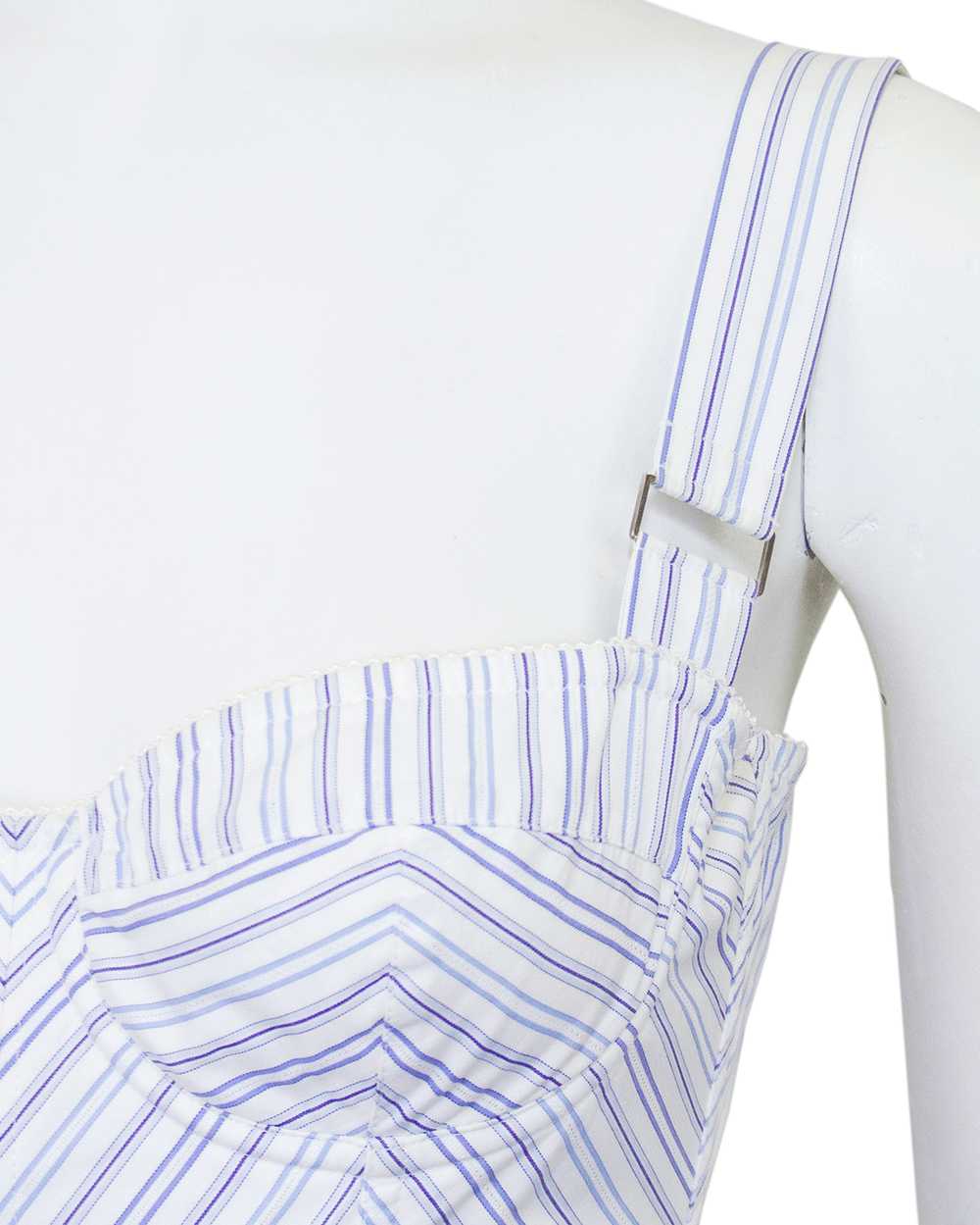 Dolce & Gabbana Blue and White Chevron Striped Co… - image 4