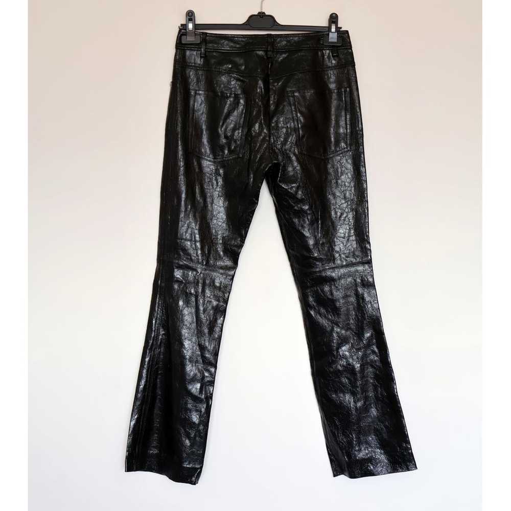 Helmut Lang Leather straight pants - image 2