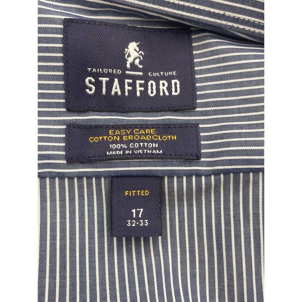 Other Stafford Easy Care Striped Button Down Long… - image 7