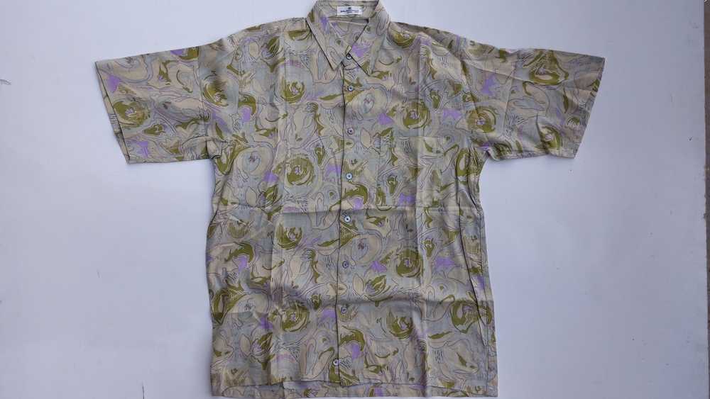 Balenciaga × Vintage 80s Balenciaga Silk Shirt Pa… - image 2