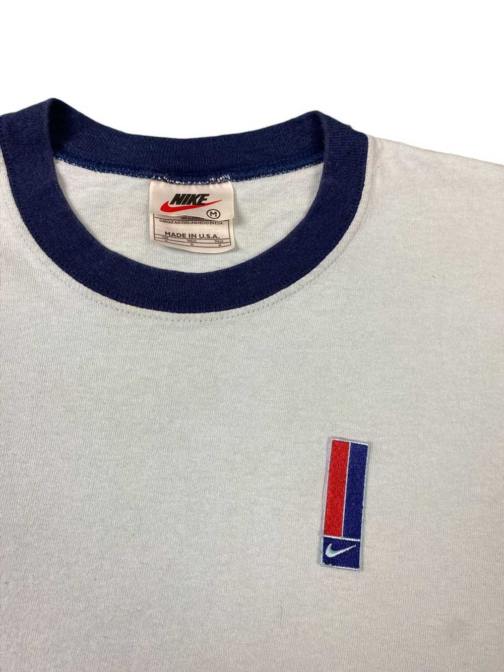 Nike × Vintage Vintage 90s Nike Tennis Ringer T s… - image 2