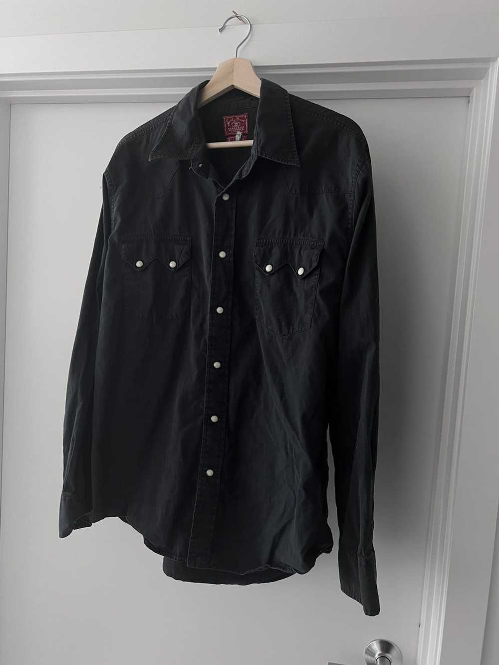 Lucky Brand × Vintage Black Western Button Up - image 1