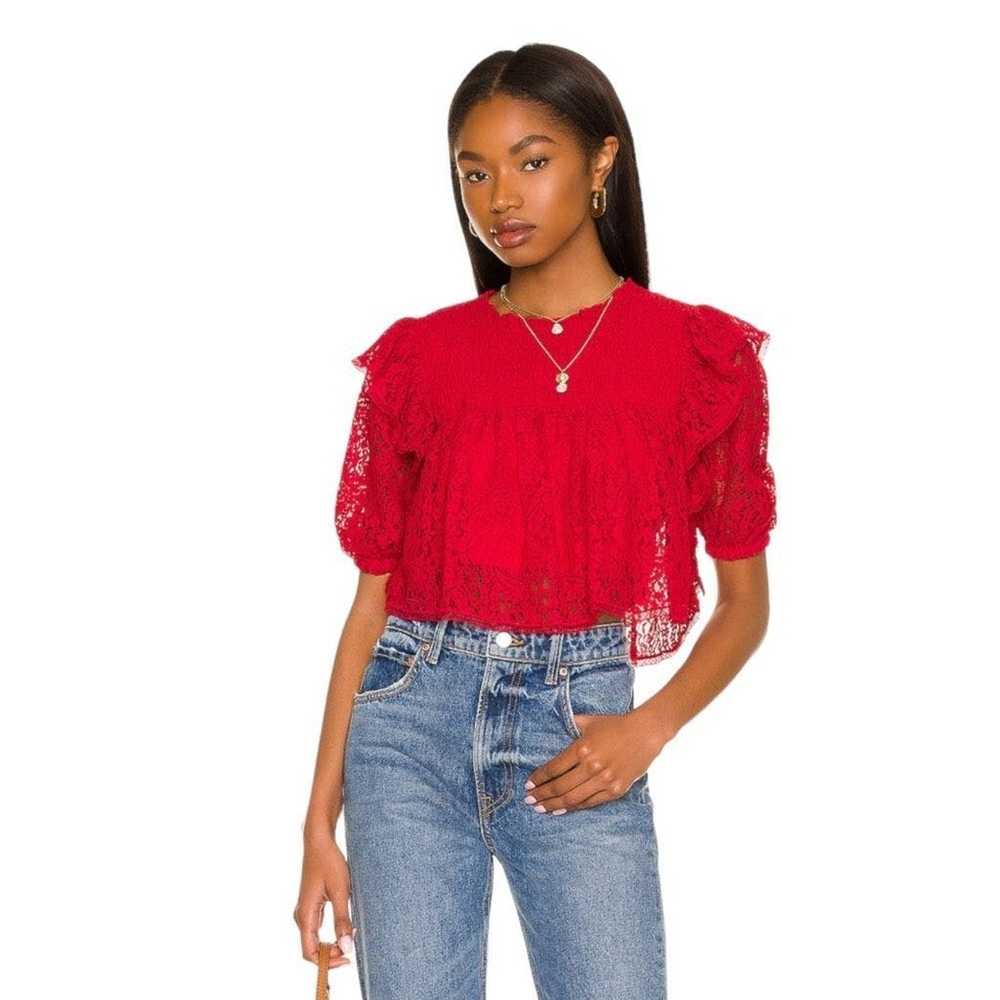 Other Tularosa Ashley Lace Top in Cherry Red - image 1
