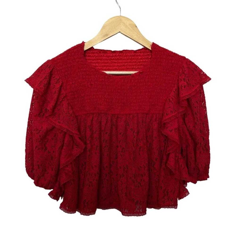 Other Tularosa Ashley Lace Top in Cherry Red - image 2