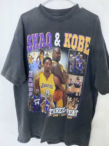 RARE! Vintage 2001 Lakers Shaq Kobe Dynamic Duo NBA World Champions T-Shirt  Lg