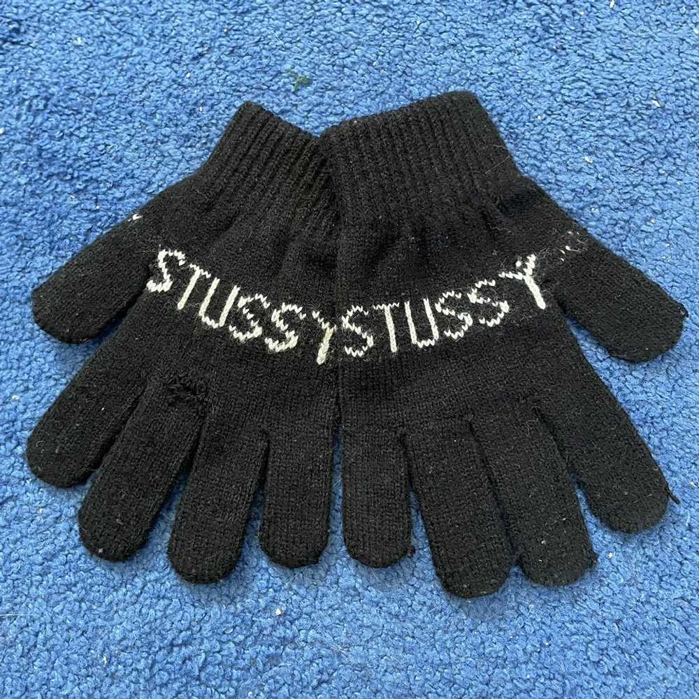 Stussy × Vintage RARE Stussy Vintage Knit Gloves - image 1