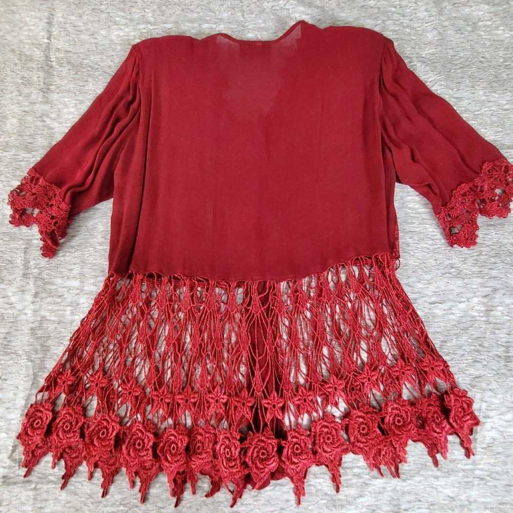 Intentionally Blank Creazioni Macrame Red Lace Se… - image 2