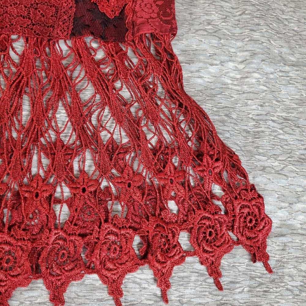 Intentionally Blank Creazioni Macrame Red Lace Se… - image 4