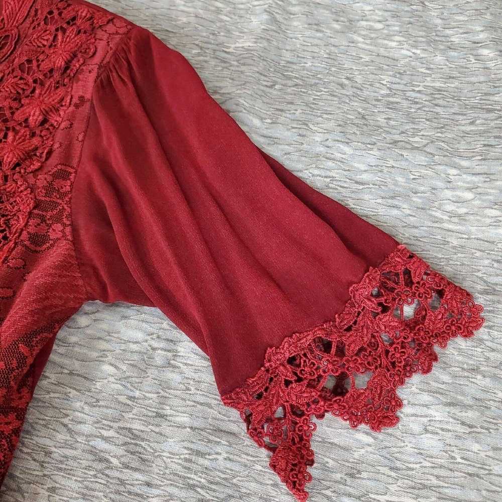 Intentionally Blank Creazioni Macrame Red Lace Se… - image 5