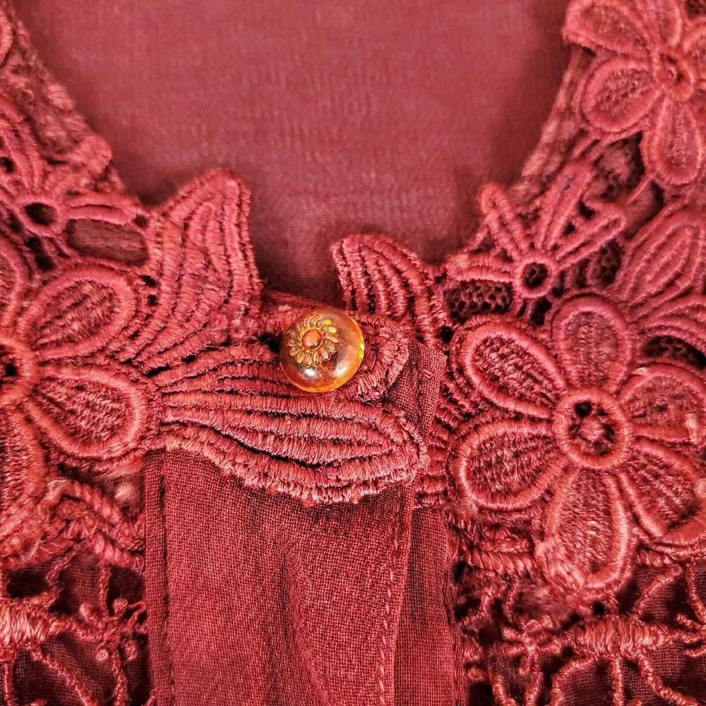 Intentionally Blank Creazioni Macrame Red Lace Se… - image 6