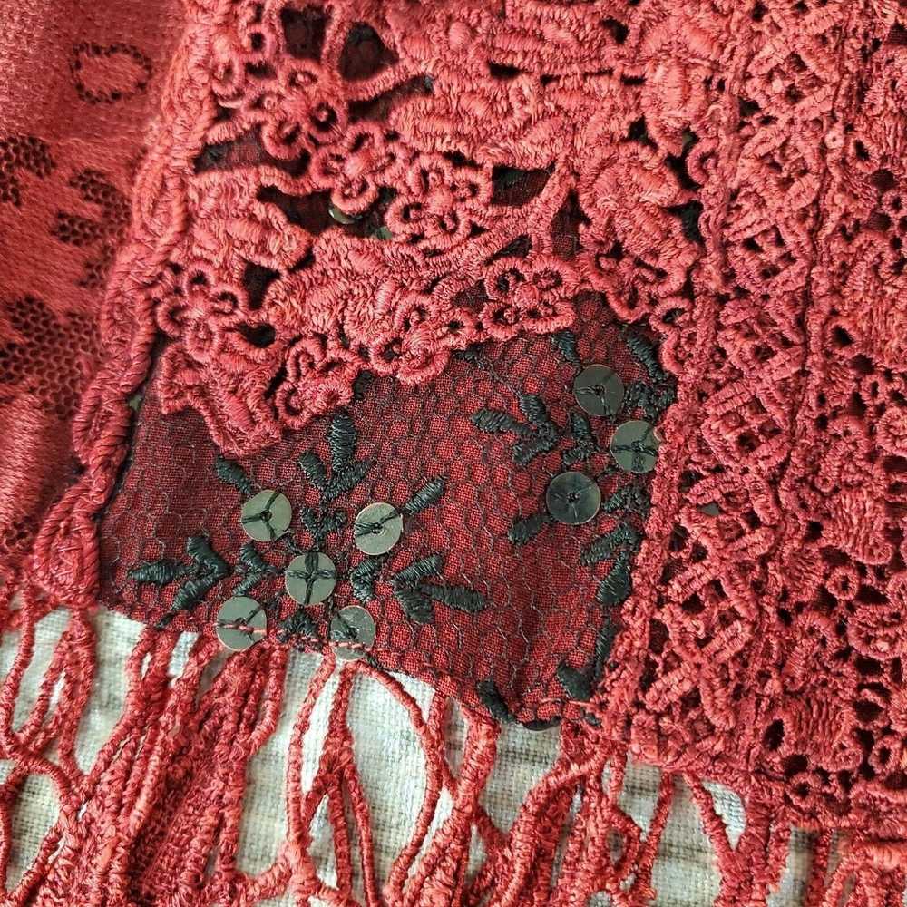 Intentionally Blank Creazioni Macrame Red Lace Se… - image 7