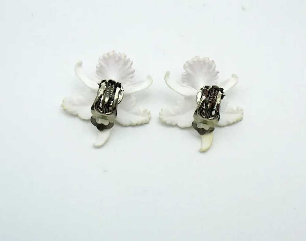 Vintage Clip Back Celluloid Earrings West Germany… - image 3