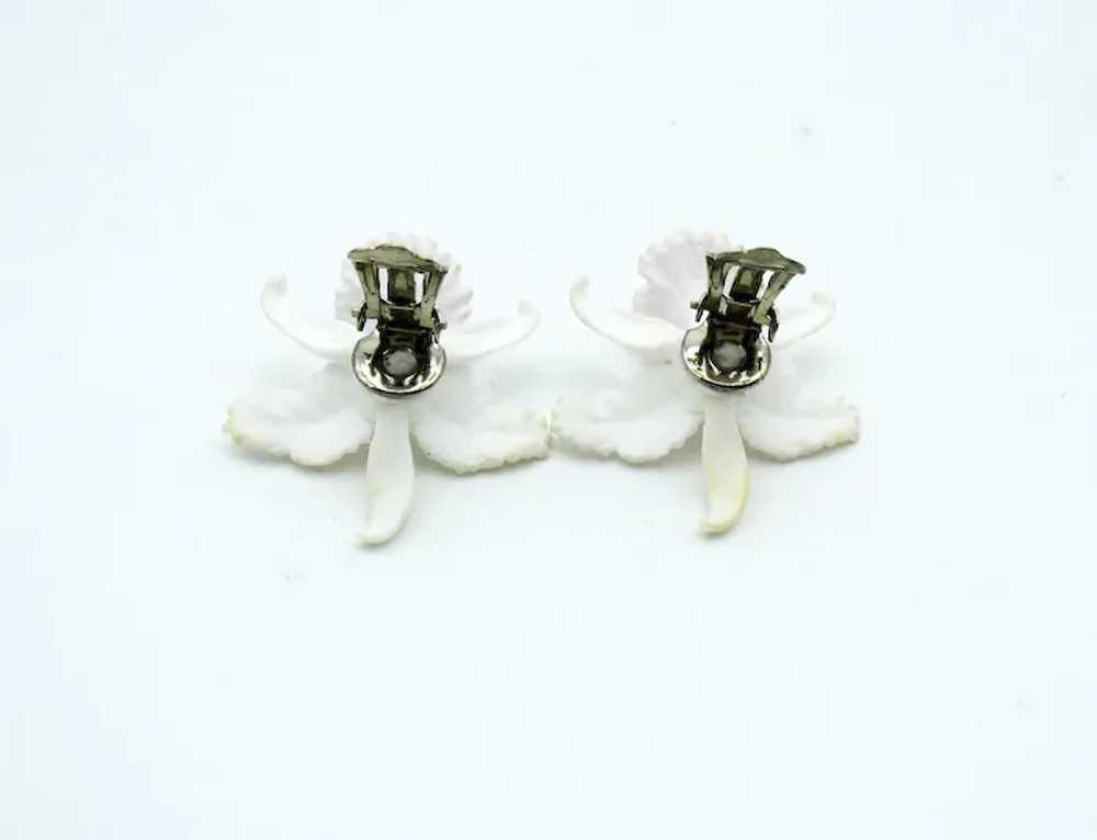 Vintage Clip Back Celluloid Earrings West Germany… - image 4