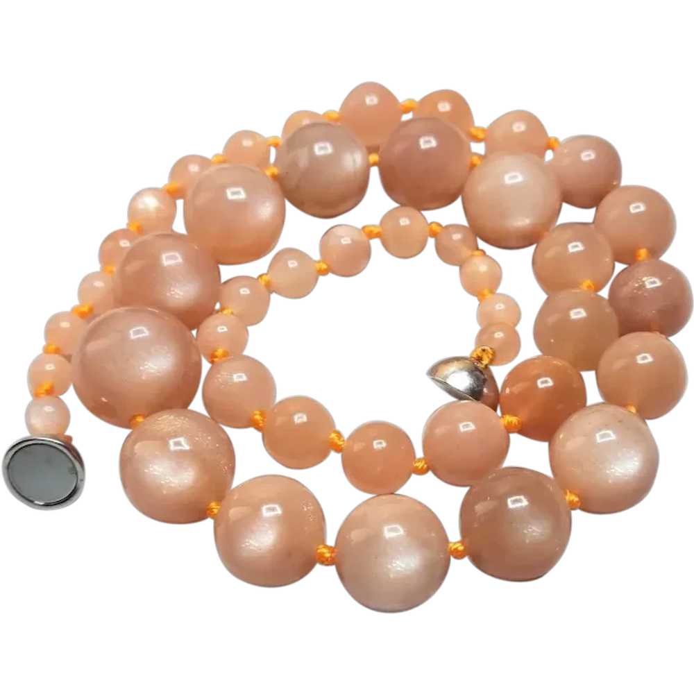 Vintage Peach Moonstone Necklace - image 1