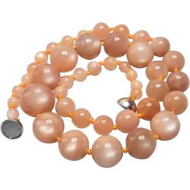 Vintage Peach Moonstone Necklace - image 1