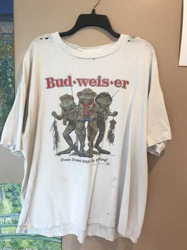 Budweiser × Vintage Vintage Heavily Distressed Bud