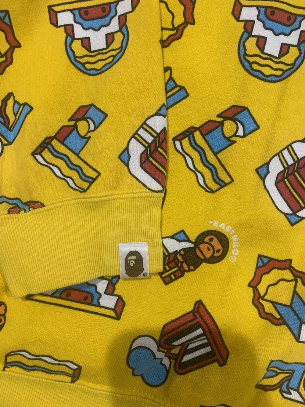 Bape Bape Baby Milo Monogram Yellow Full Zip Hood… - image 4