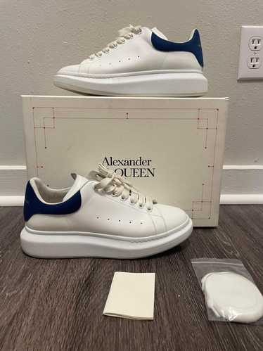 Alexander McQueen Men's Oversized Metallic Leather Platform Sneakers - White Gold - Size 13