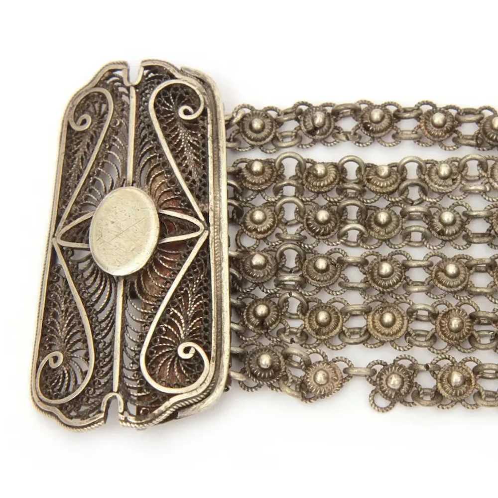 Moroccan Berber Tribal Bracelet Sterling Silver F… - image 5