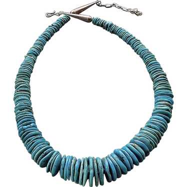 Old Arizona turquoise-disk necklace
