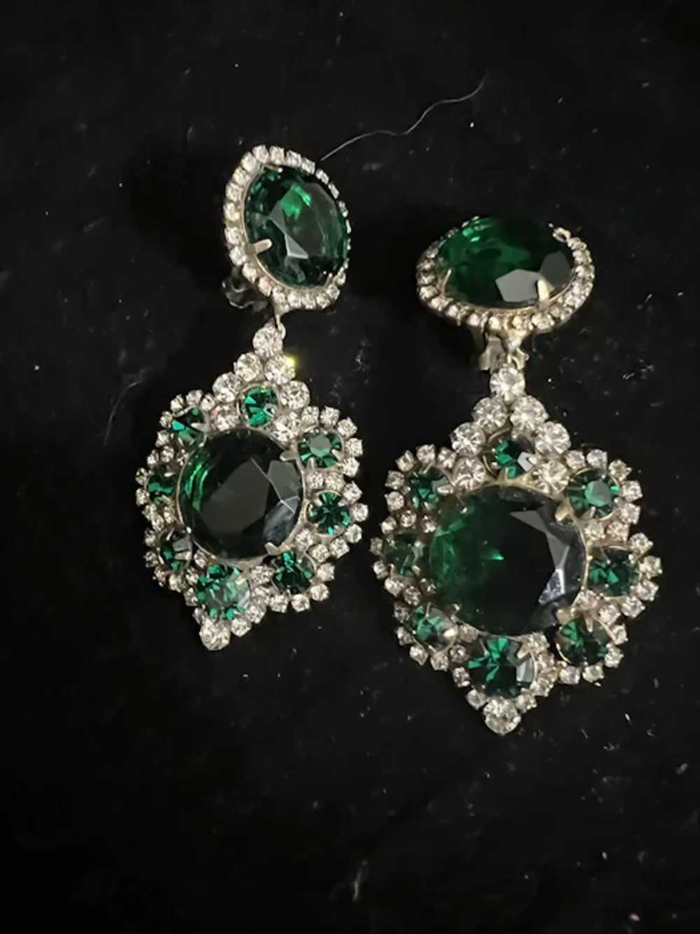 Vintage Couture KJL Kenneth Jay Lane Faux Emerald… - image 4