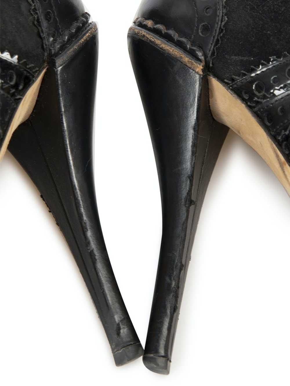 Gucci Black Leather Wimbledon Tassels Brogue Plat… - image 4