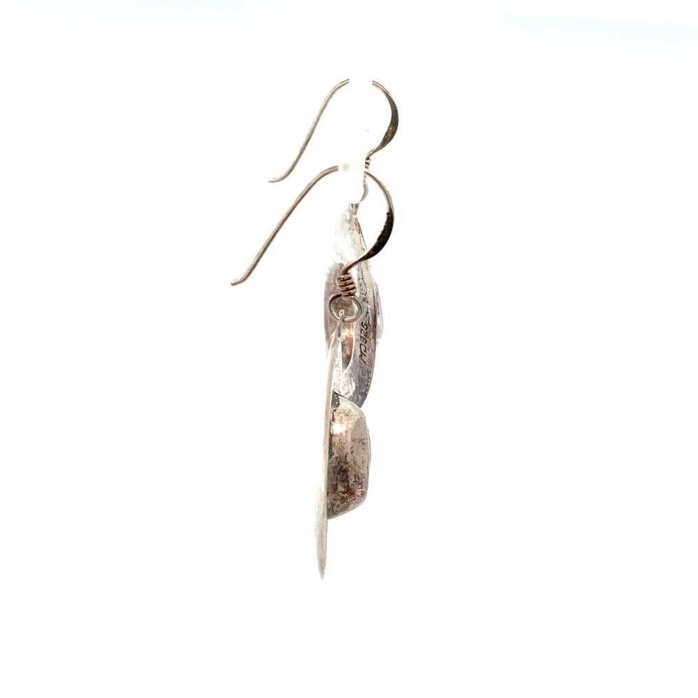 Sterling Silver Cowboy Hat Dangle Earrings - image 3