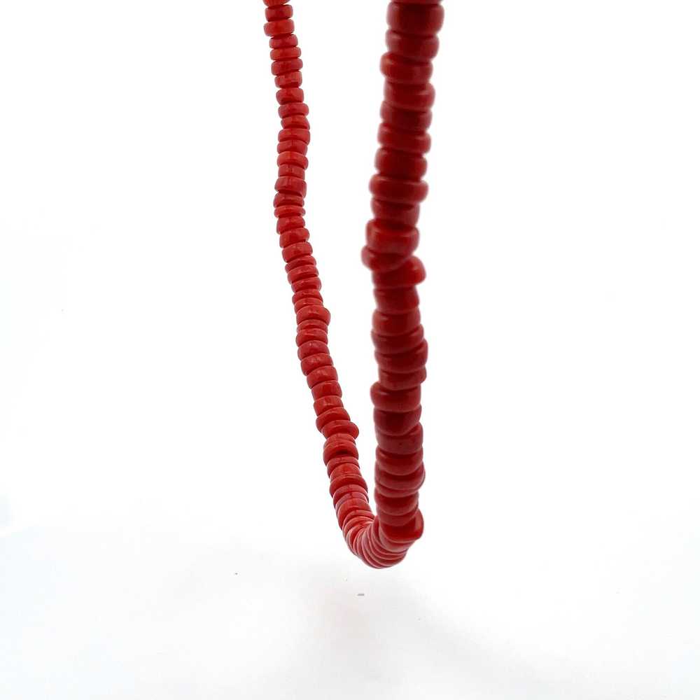 Vintage Beaded Coral Necklace 20" - image 2