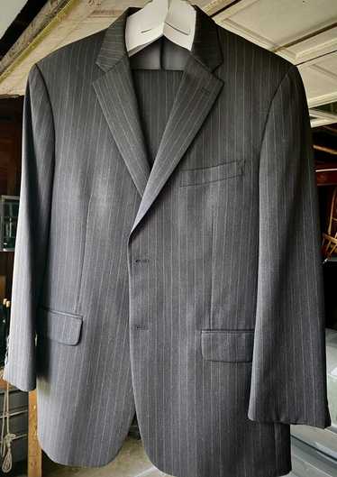Jones New York Charcoal grey wide pinstripe suit