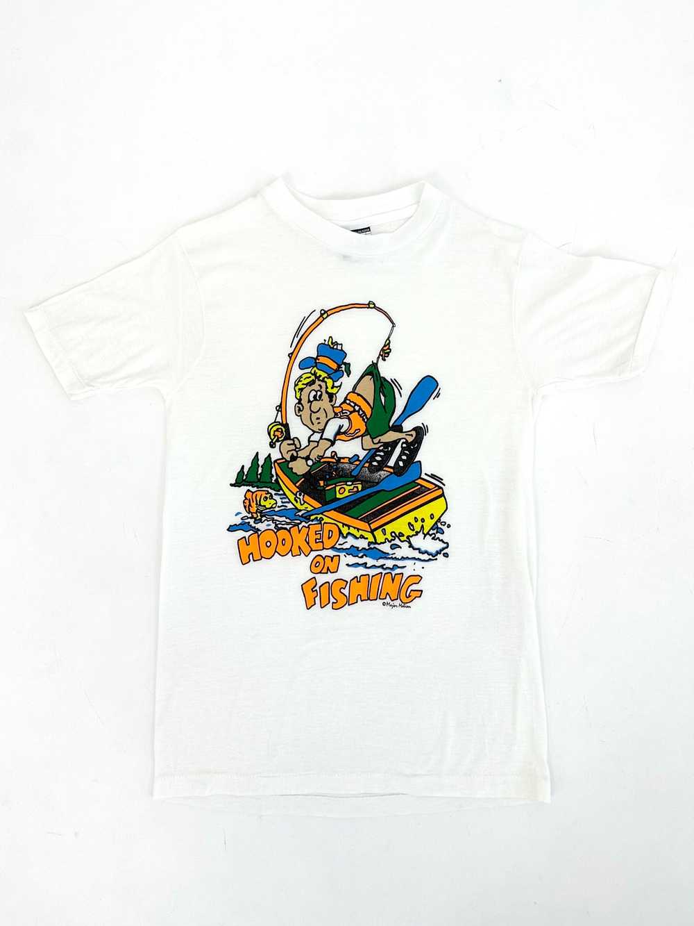 'Hooked On Fishing' Novelty Tee - image 1