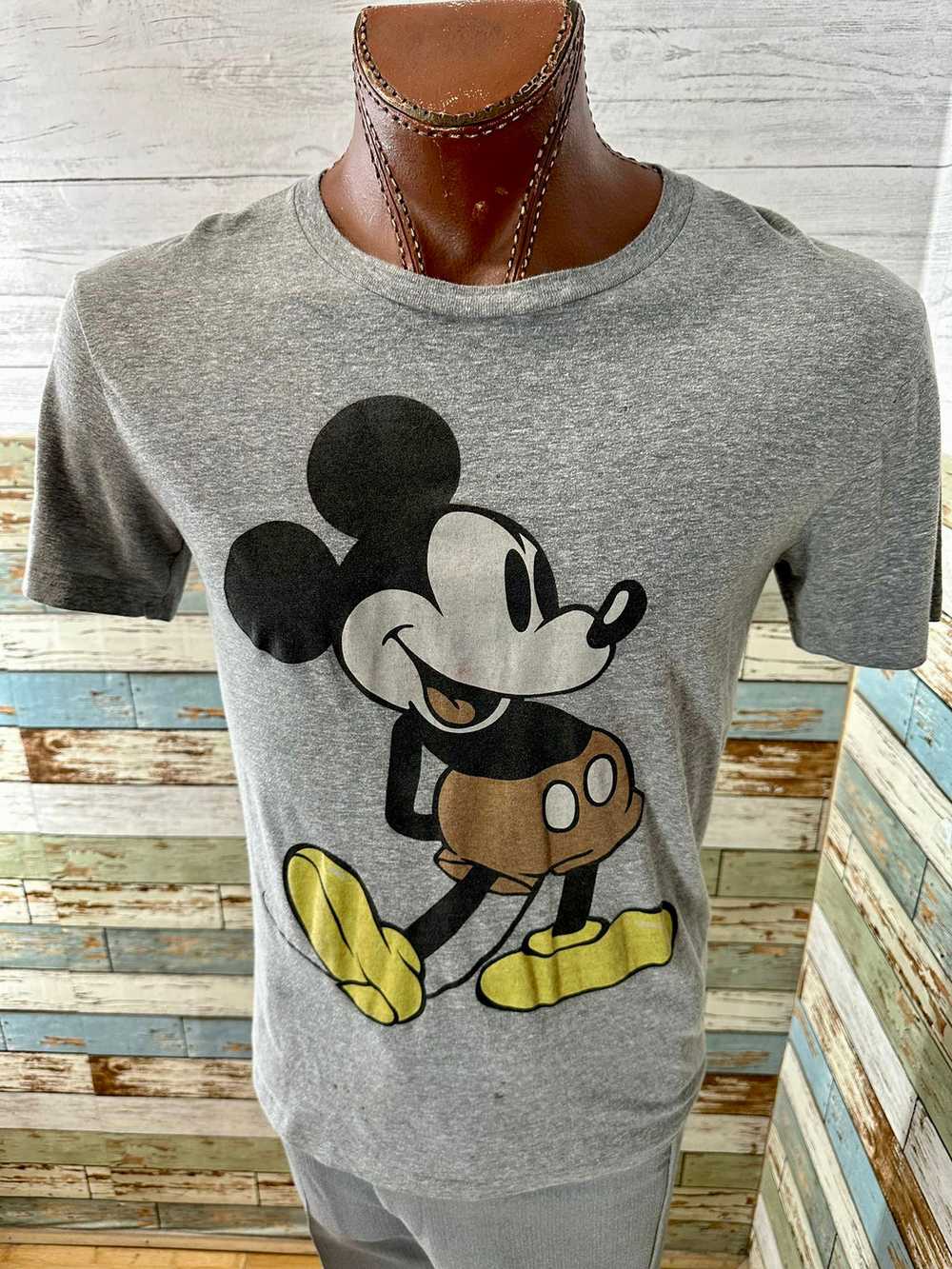 00’s Gray Disney Mickey Print T-shirt - image 3