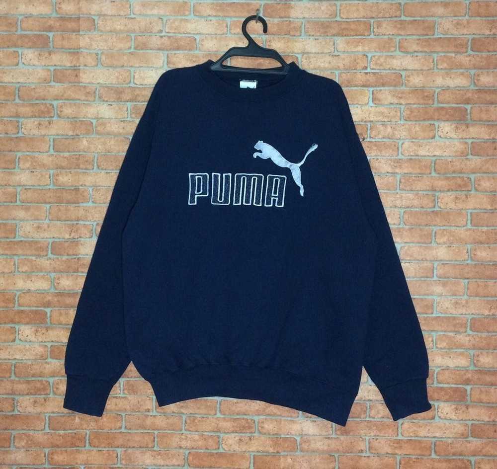 Puma × Vintage Puma Spellout Embroidery Crewneck … - image 1