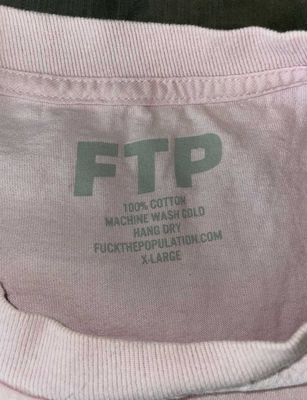 Fuck The Population FTP Middle Finger Tee (Pink X… - image 3