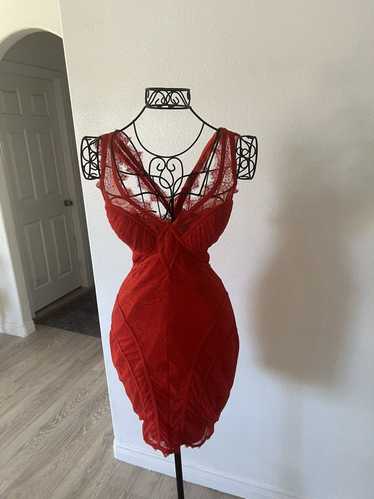 Bebe Vintage red gown