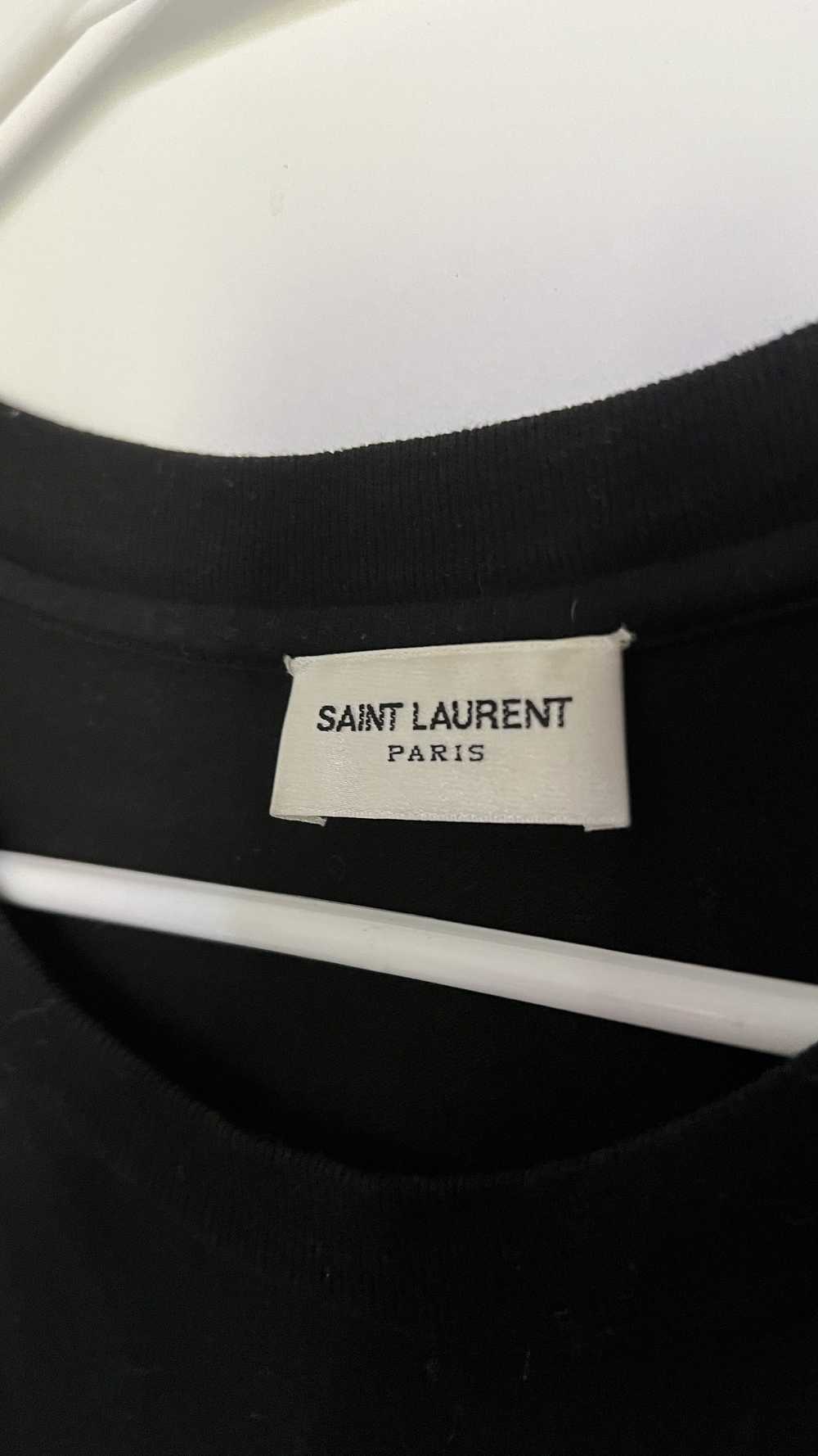 Saint Laurent Paris Saint Laurent Script Logo Tee - image 3