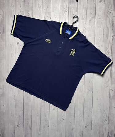 【00s Umbro】Chelsea tshirt soccer uniform 2000 Umbro Chelsea Home Soccer Jersey Gianfranco Zola Men